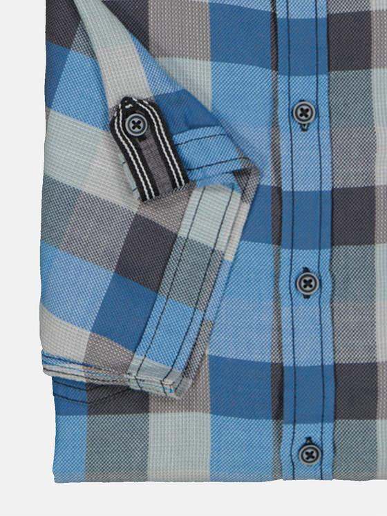 engbers Herren Kurzarm-Hemd kariert Royalblau 34949