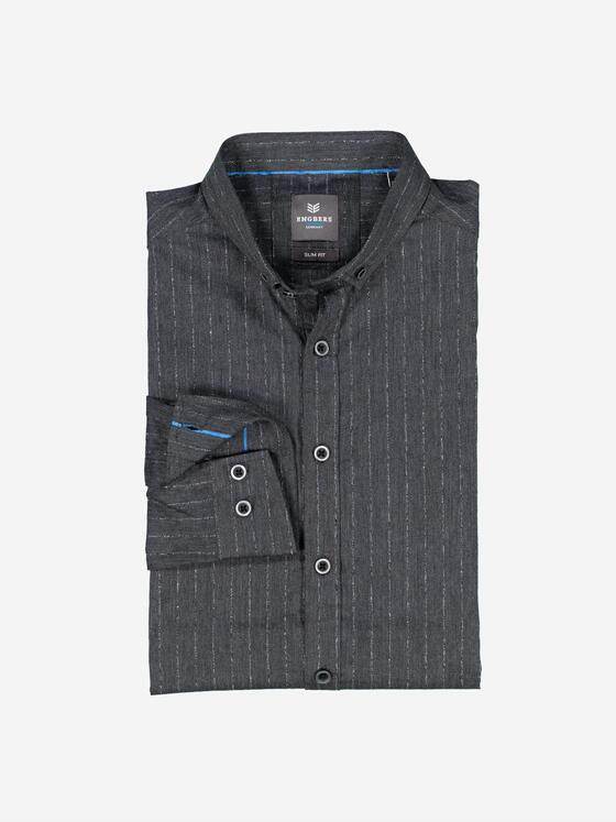 ENGBERS GERMANY Herren Langarm-Hemd slim fit Grau 37874