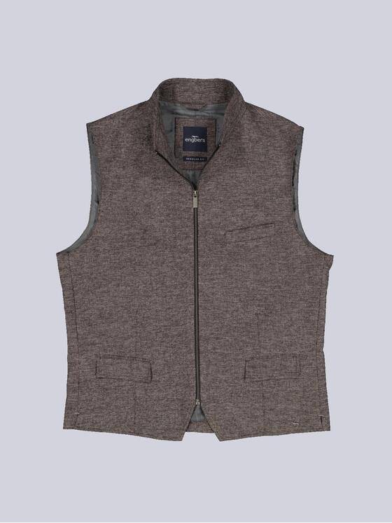 engbers Herren Sakko-Weste mit Zipper Braun 35496