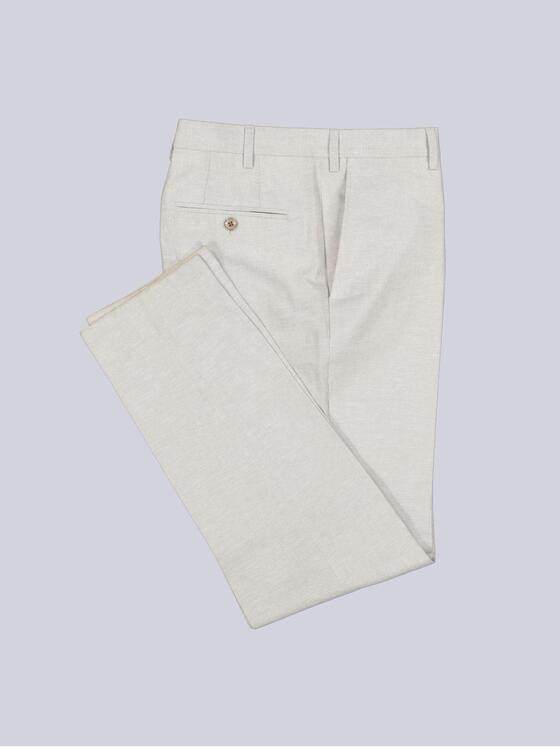 engbers Herren Anzug-Hose mit Leinenanteil Weiß 38421