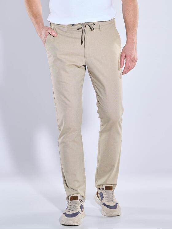 engbers Herren Chino mit Tunnelzug Braunbeige 38660