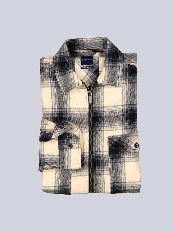 engbers Herren Overshirt kariert Schwarz 39427