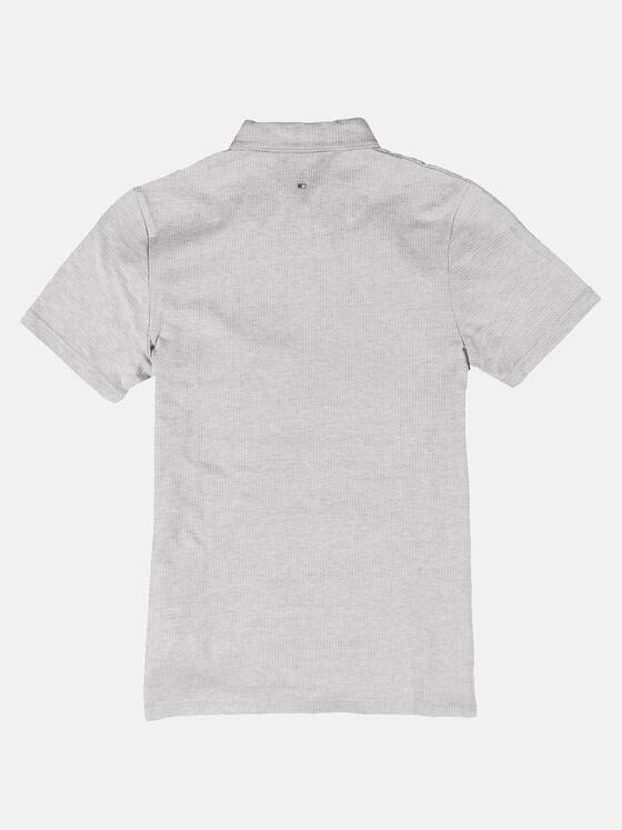 emilio adani Herren Poloshirt mit Jacquard-Struktur Grau 31707