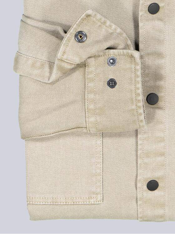 emilio adani Herren Overshirt in Twill-Warenqualität Beige 38638