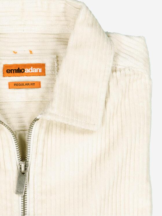 emilio adani Herren Overshirt mit Zipper Beige 37562