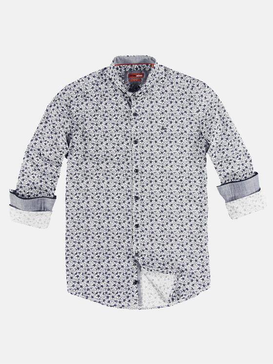 emilio adani Herren Hemd  mit floralem Print Blau 31236