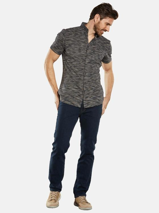 engbers Herren Kurzarm-Hemd gemustert Blau 34674