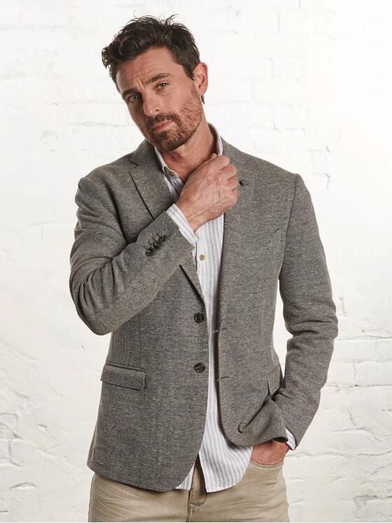 ENGBERS GERMANY Herren Sakko teilgefüttert Sand 32604