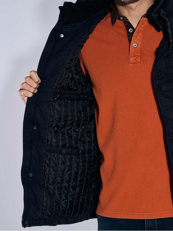 engbers Herren Jacke mit abnehmbarer Kapuze Blau 37460