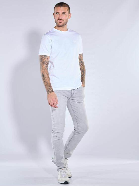 emilio adani Herren Modische Jeans mit geradem Bein Hellgrau 40595