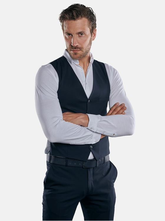 emilio adani Herren Anzugsweste Blau 31013