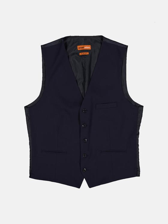 emilio adani Herren Sakko-Weste slim fit Blau 36384