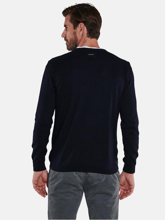 engbers Herren Pullover uni Blau 35849