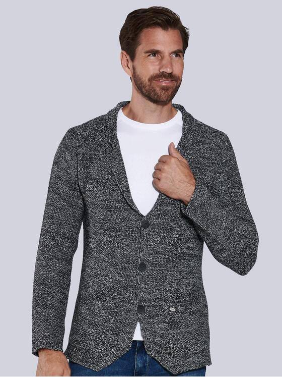 engbers Herren Strick-Sakko regular Grau 36139