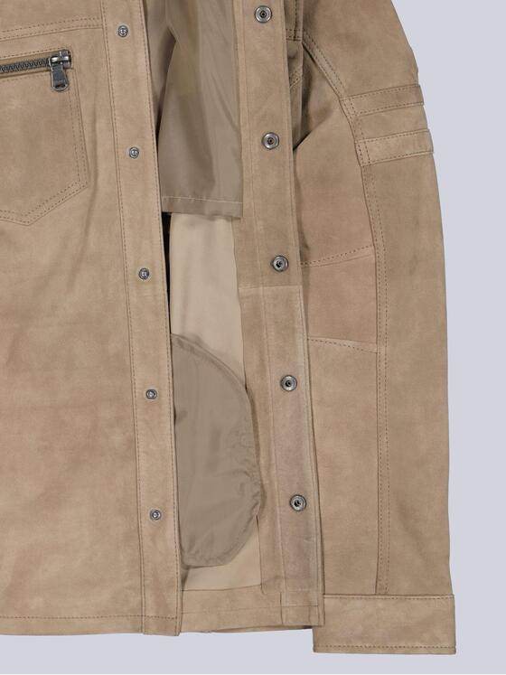 engbers Herren Leichte Velourslederjacke Beige 40403