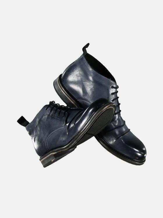 emilio adani Herren hochwertiger Mid-Cut Boot Blau 30304