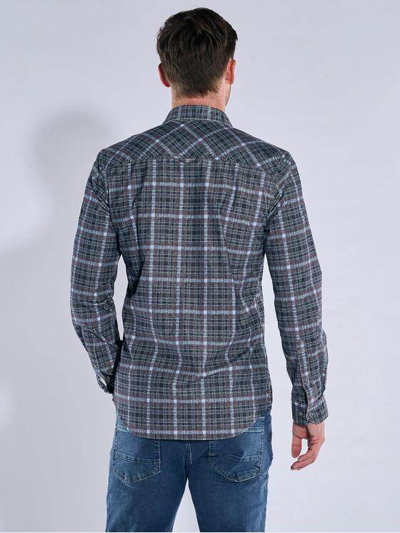 engbers Herren Langarm-Hemd gemustert Grau 39468