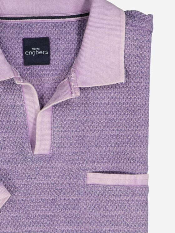 engbers Herren Polo-Shirt strukturiert Violett 37135