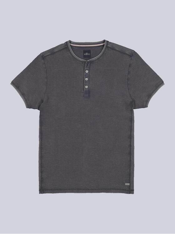 engbers Herren Henley-Shirt uni Blau 35355