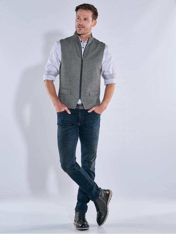 engbers Herren Sakko-Weste mit Zipper Grau 39401