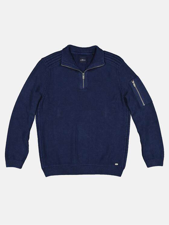 engbers Herren Pullover Stehkragen Saphirblau 32443
