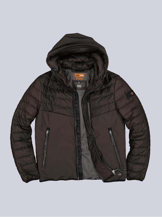 emilio adani Herren Jacke mit abnehmbarer Kapuze Braun 35253