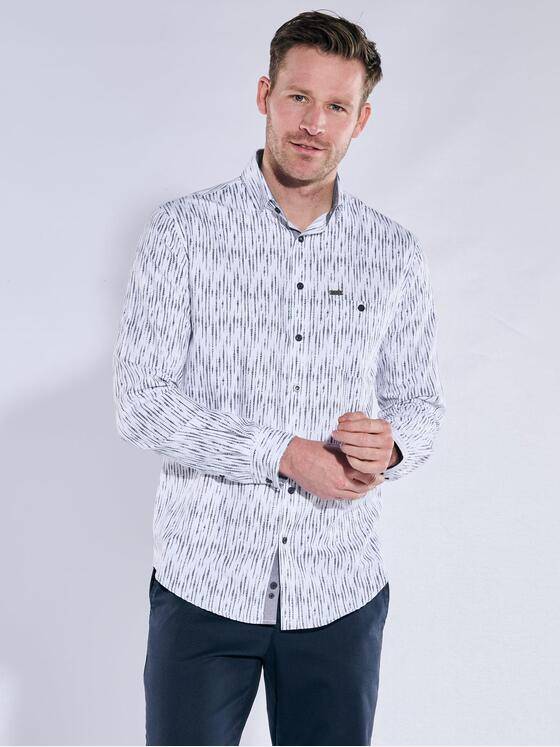 engbers Herren Langarm-Hemd gestreift Marineblau 38294