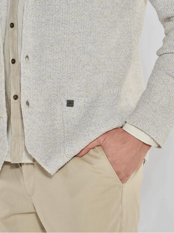 ENGBERS GERMANY Herren Strick-Sakko meliert Beige 36947
