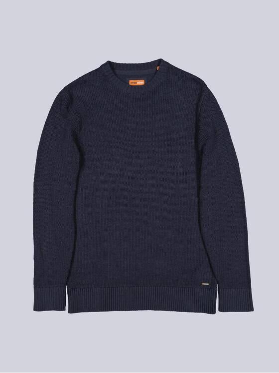 emilio adani Herren Pullover strukturiert Blau 39246