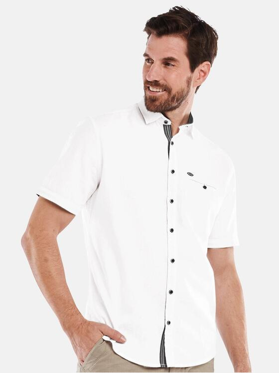 engbers Herren Kurzarm-Hemd uni Weiß 35141