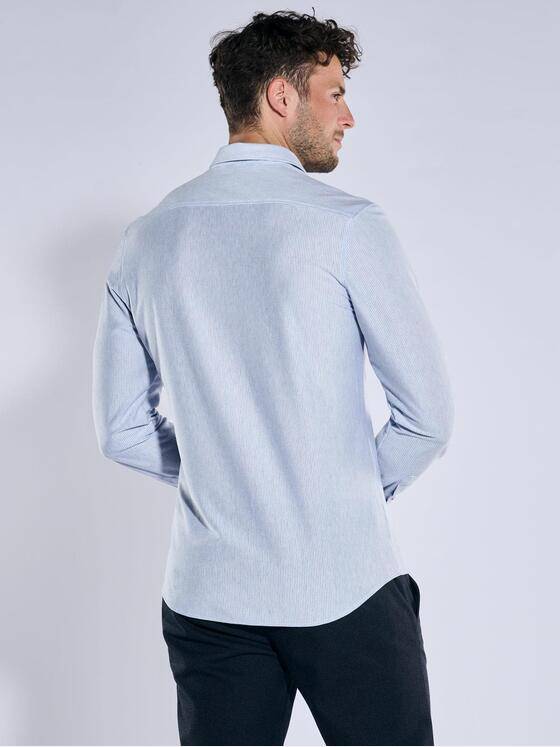 emilio adani Herren Langarm-Hemd gestreift Blau 39258