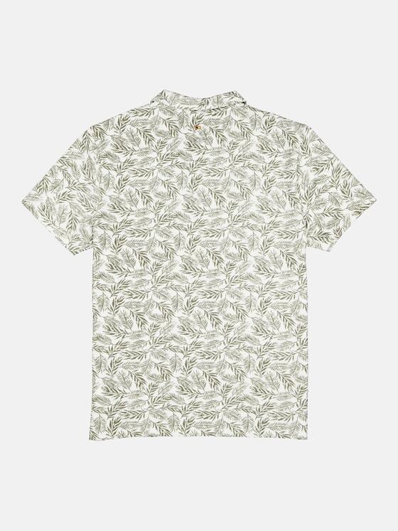 emilio adani Herren Polo-Shirt gemustert Weiß 34977