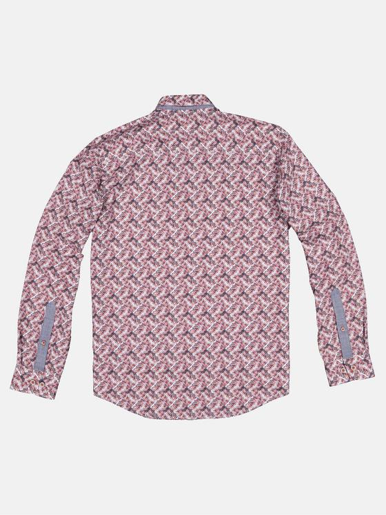 engbers Herren Langarm-Hemd gemustert Feuerrot 32435