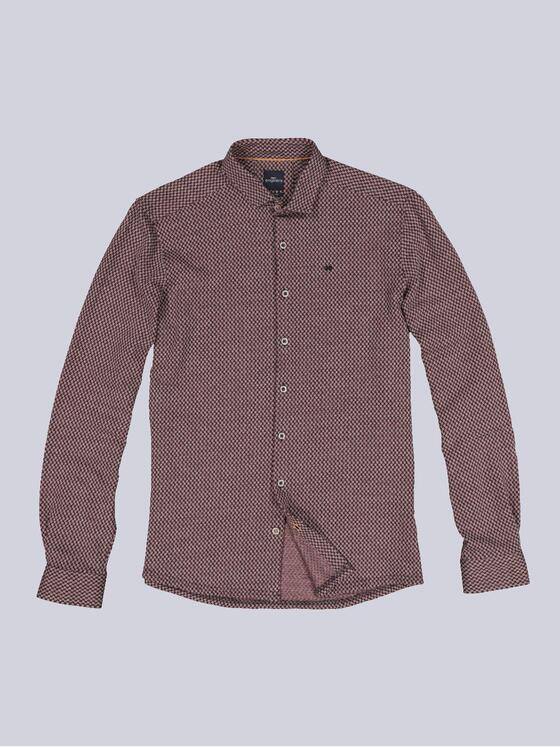 engbers Herren Langarm-Hemd gemustert Rot 33634