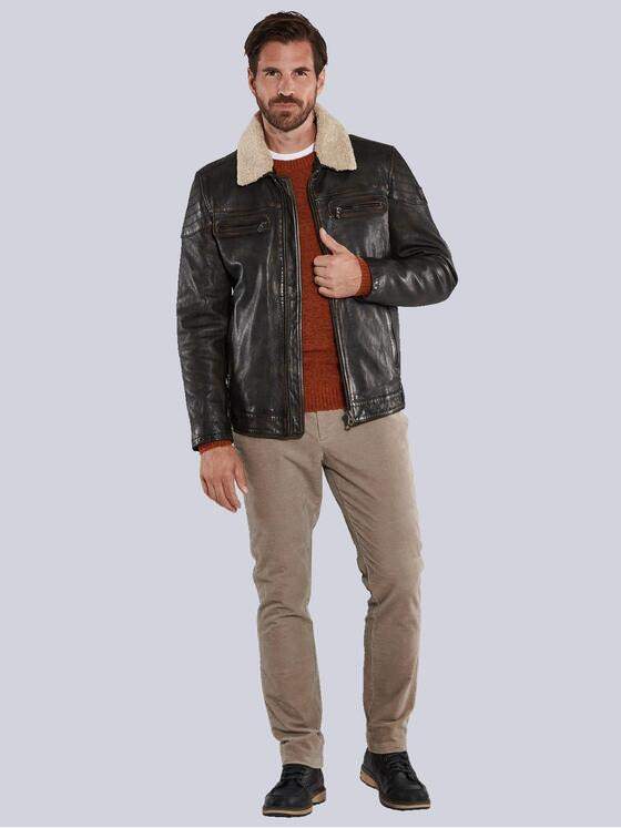 engbers Herren Lederjacke regular Braun 35444
