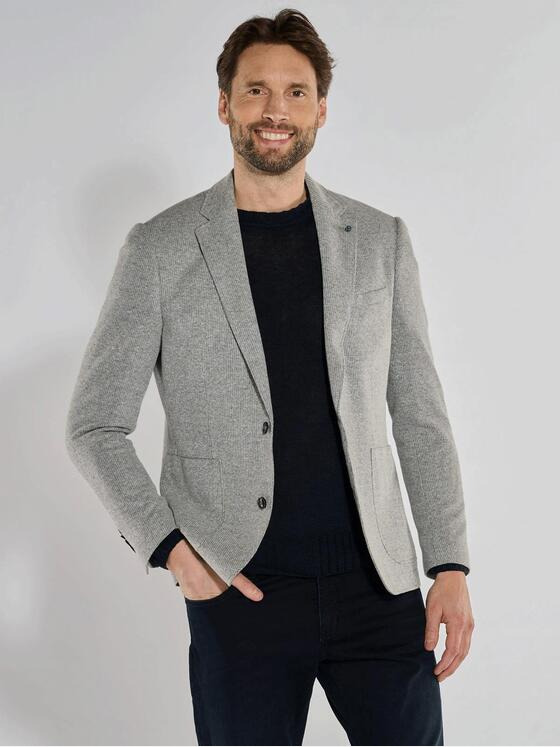 ENGBERS GERMANY Herren Freizeit-Sakko mit Leinenanteil Grau 36513