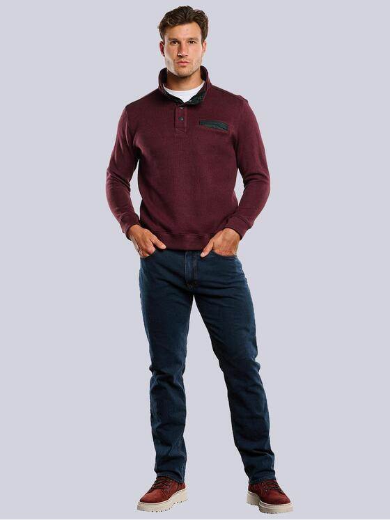 engbers Herren Sweatshirt Stehbund Bordeaux 33750