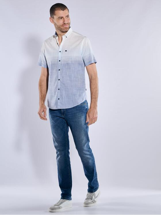 engbers Herren Kurzarm-Hemd regular Blau 37024