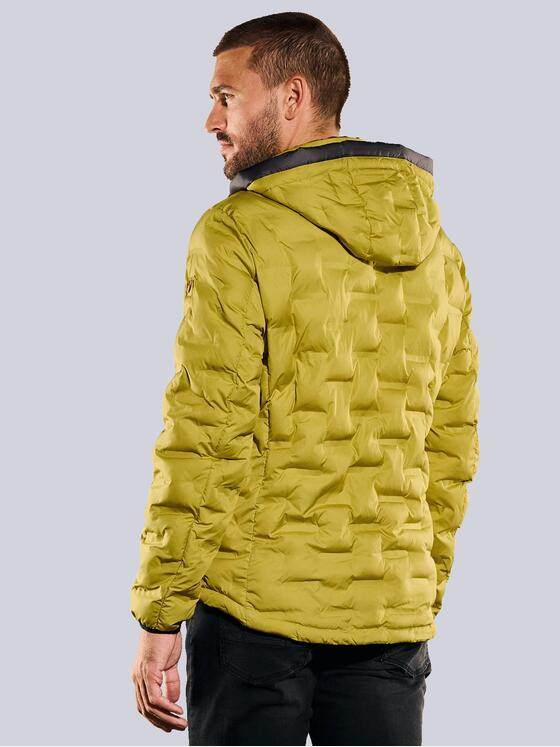 emilio adani Herren Steppjacke mit abnehmbarer Kapuze Gelb 35198