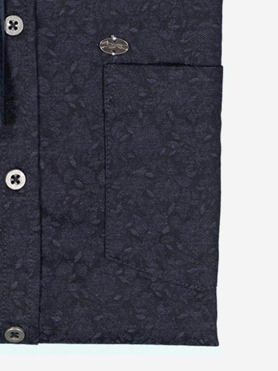 engbers Herren Langarm-Hemd gemustert Saphirblau 38172