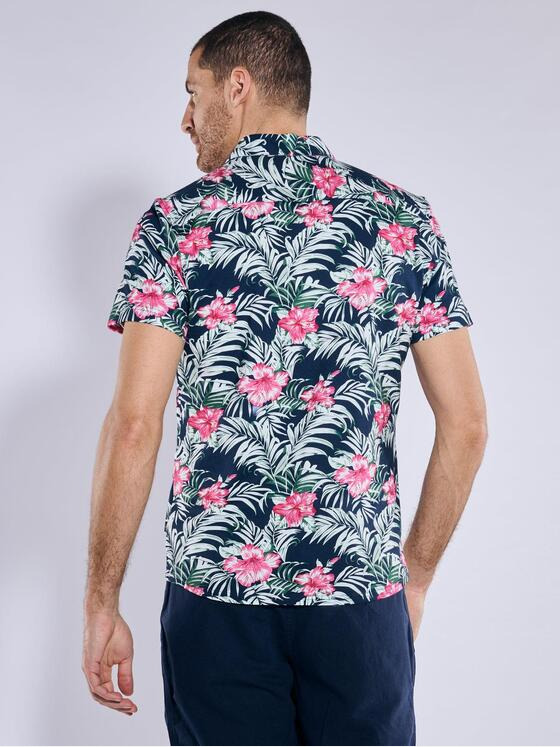 engbers Herren Kurzarm-Hemd aus Jersey Magenta 37097