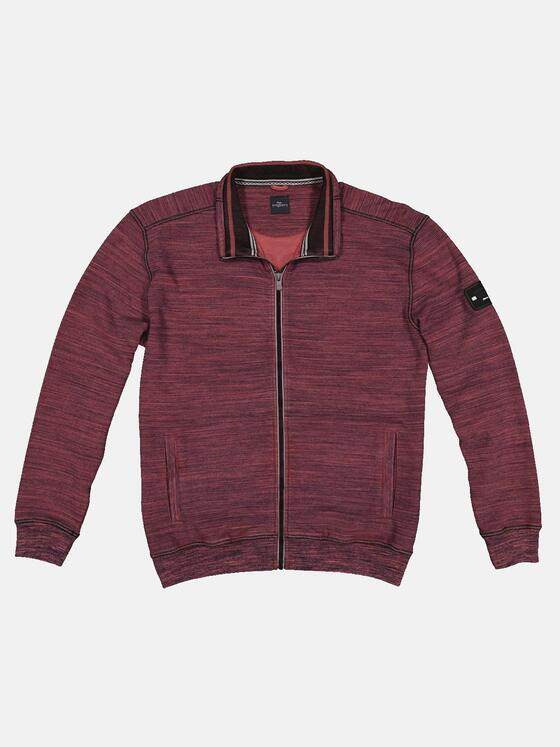 engbers Herren Sweatjacke Ottomanstruktur Feuerrot 32472