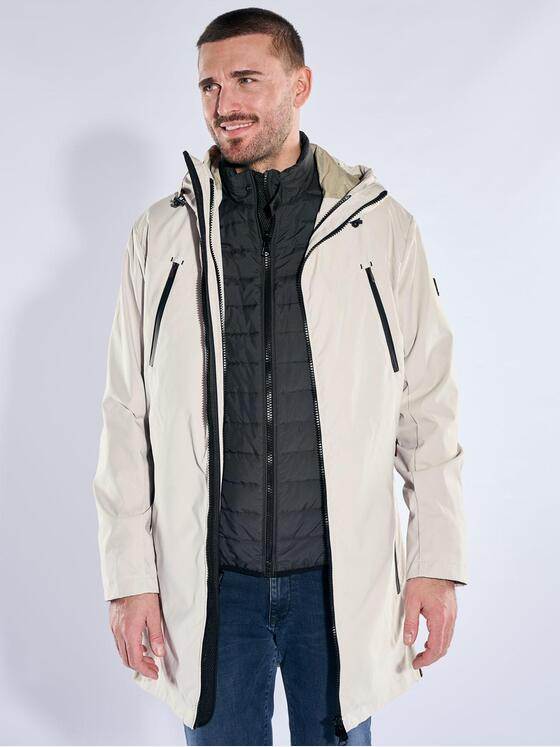 emilio adani Herren 2 in 1 Parkajacke Beige 40016