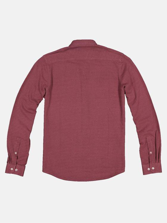 emilio adani Herren Langarm-Hemd gemustert Rot 32401