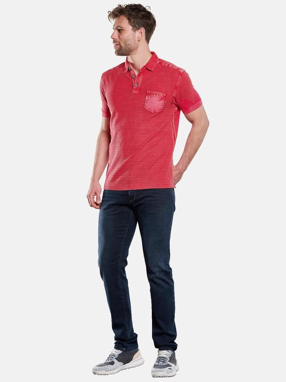 engbers Herren Polo-Shirt strukturiert Rot 33035