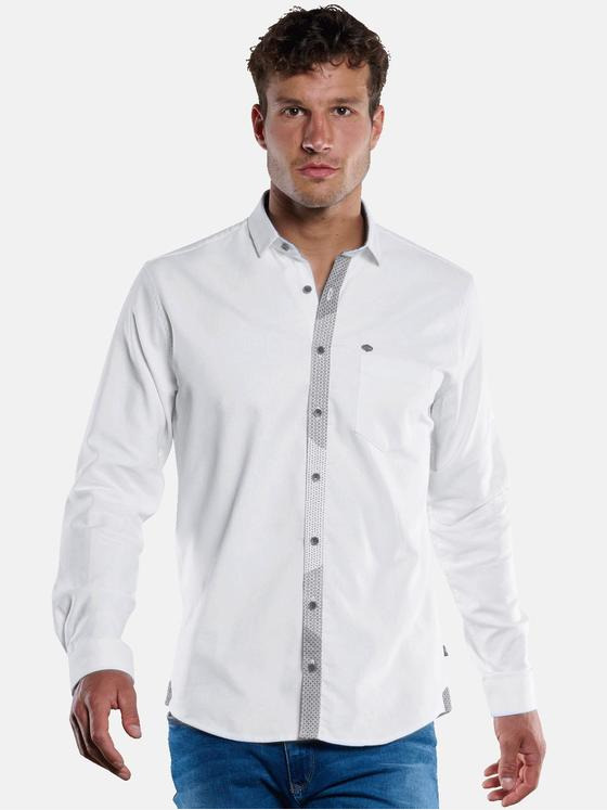 engbers Herren Langarm-Hemd mit Brusttasche Reinweiss 33809