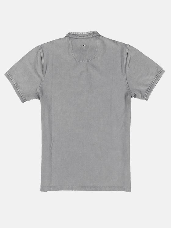 emilio adani Herren Pique-Poloshirt mit edler Knopfleiste Grau 31127