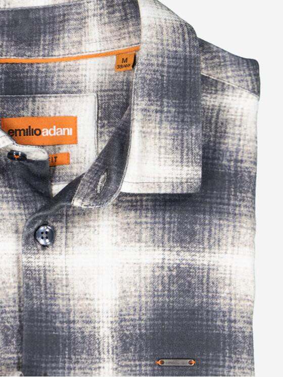 emilio adani Herren Overshirt slim fit Beige 37669