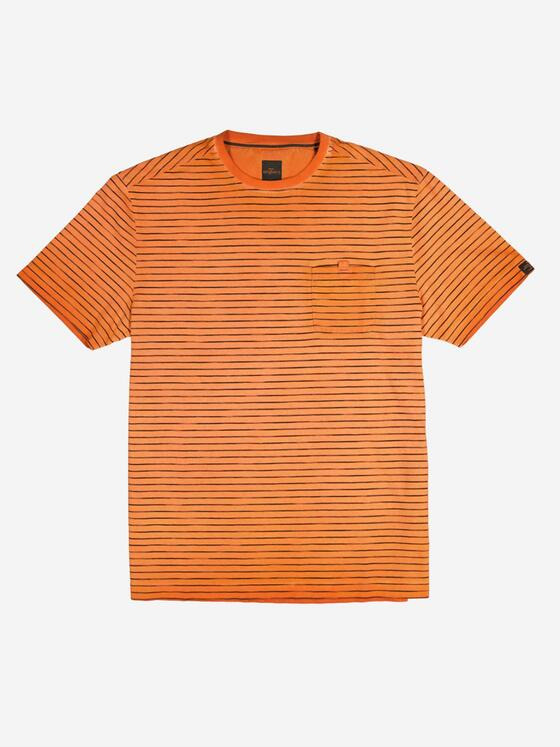 engbers Herren T-Shirt gestreift Orange 36988