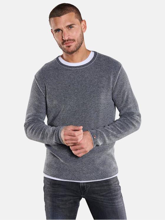 emilio adani Herren Rundhals Pullover Grau 33894